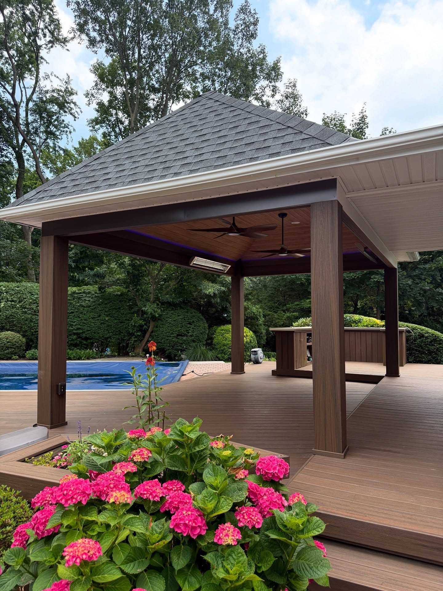 Custom outdoor pavilion and deck by KPK Home Improvement